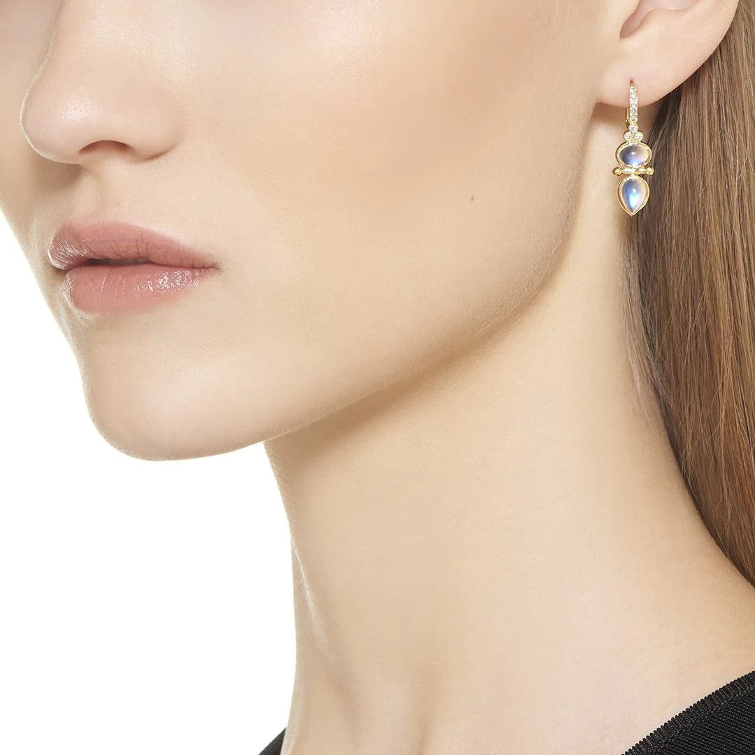 Temple St. Clair Blue Moonstone Dynasty Drop Earrings
