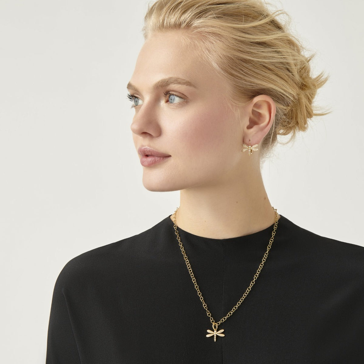 Temple St. Clair Diamond Dragonfly Earrings