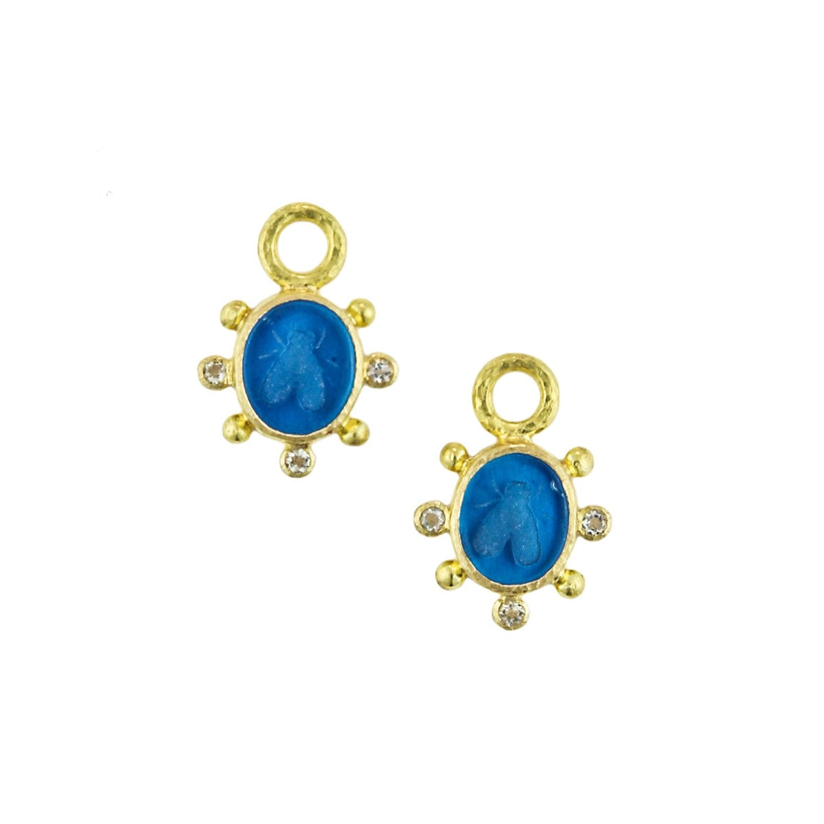 Elizabeth Locke Peacock “Mosca” Moonstone Earring Charms