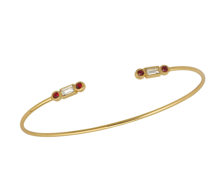 Goldbug January Birthstone Cuff Bangle