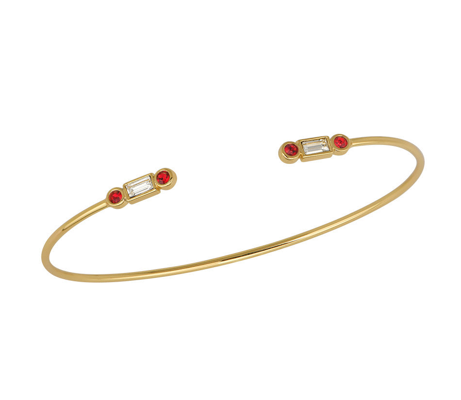Goldbug July Birthstone Cuff Bangle