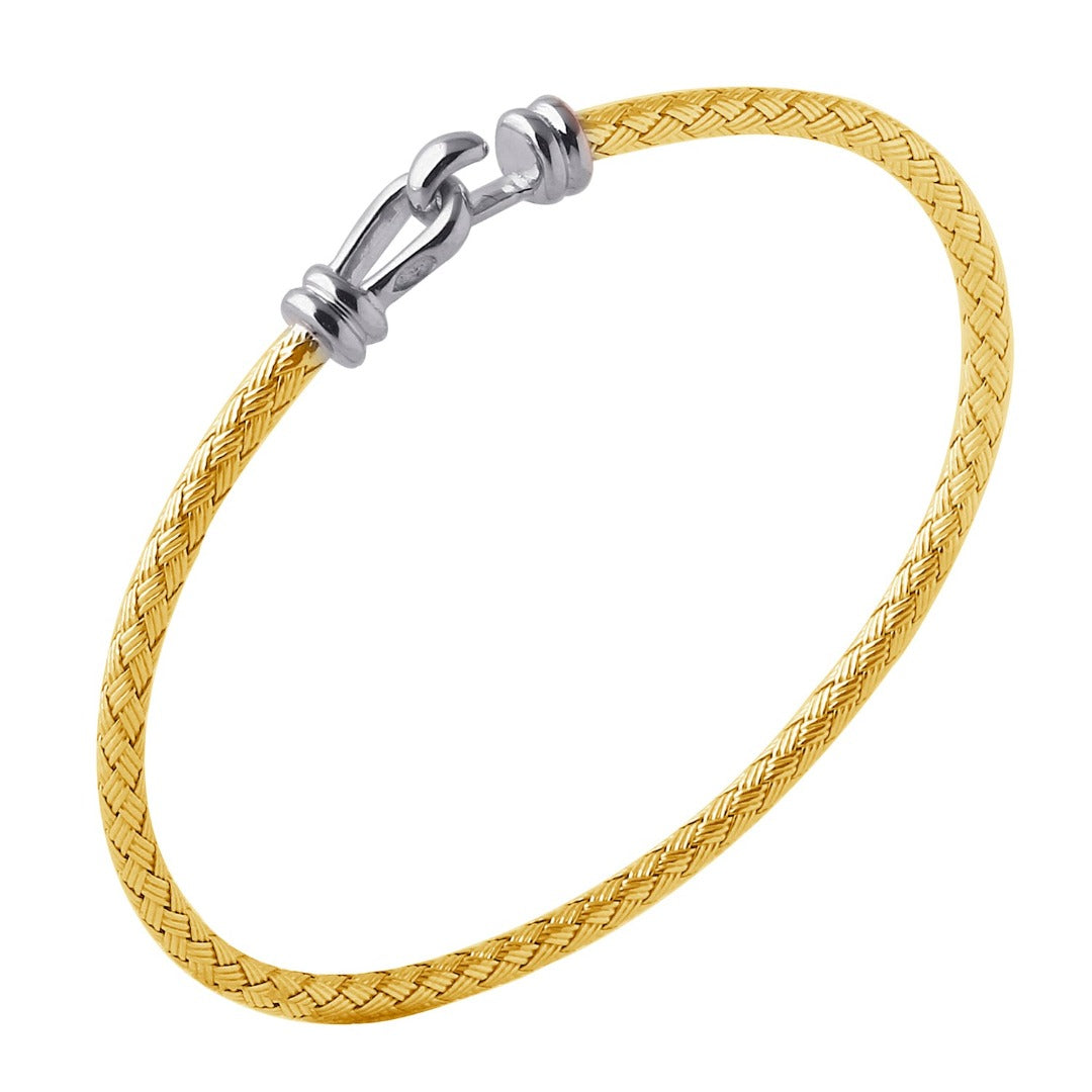 Charles Garnier Gold Plated Silver 3mm Mesh Bangle