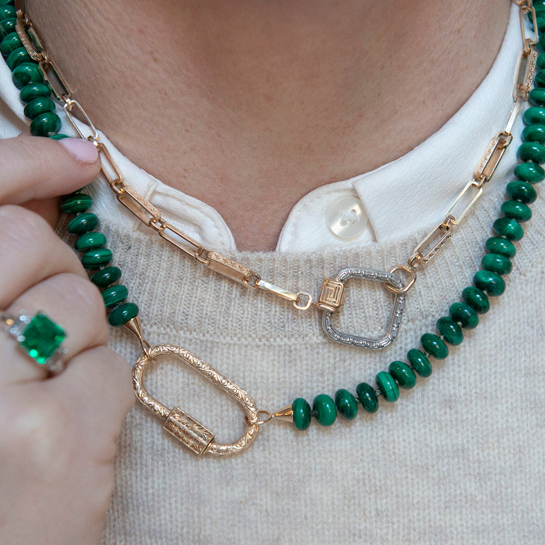 Marla Aaron 14K Yellow Gold Meander Chain Necklace