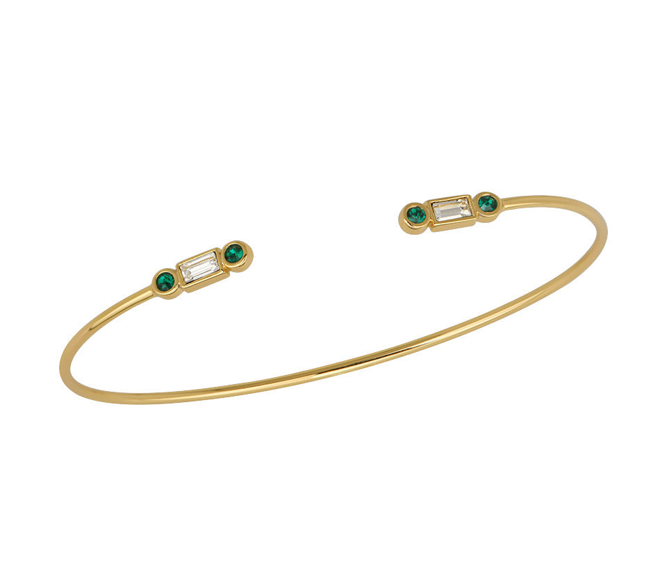 Goldbug May Birthstone Cuff Bangle