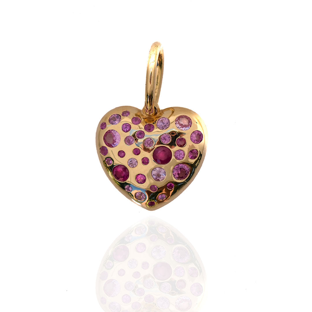 Lawson Dahl Pink Sapphire Love Heart Pendant