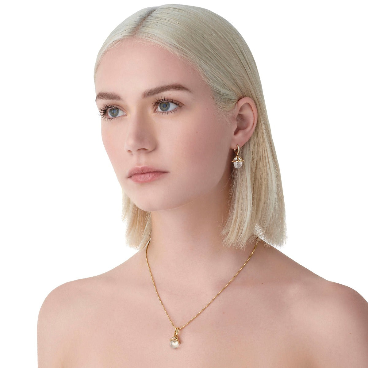 Temple St. Clair Granulated Amulet Drop Earrings