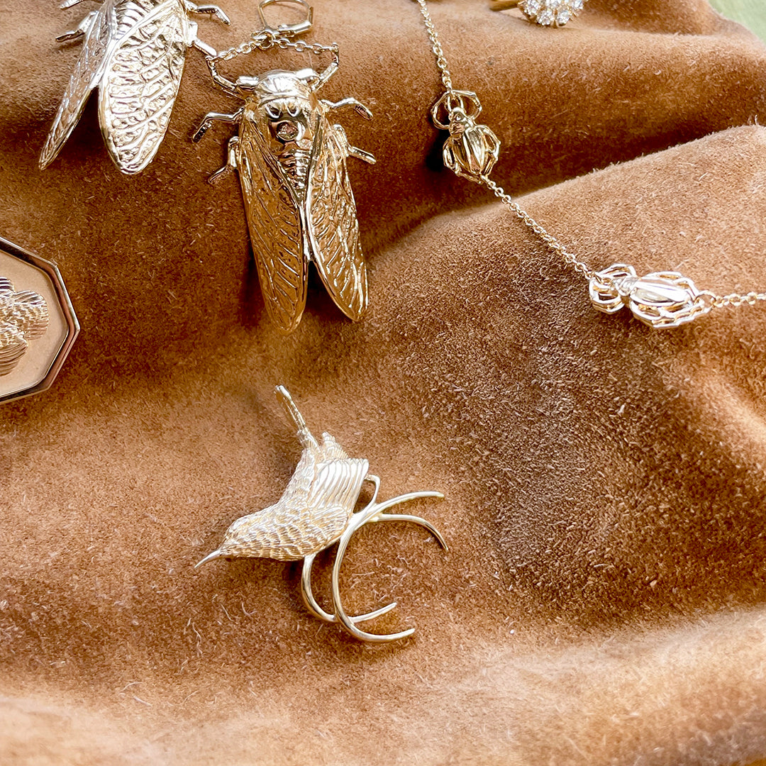 Grainger McKoy Sterling Silver Carolina Wren Pin/Pendant