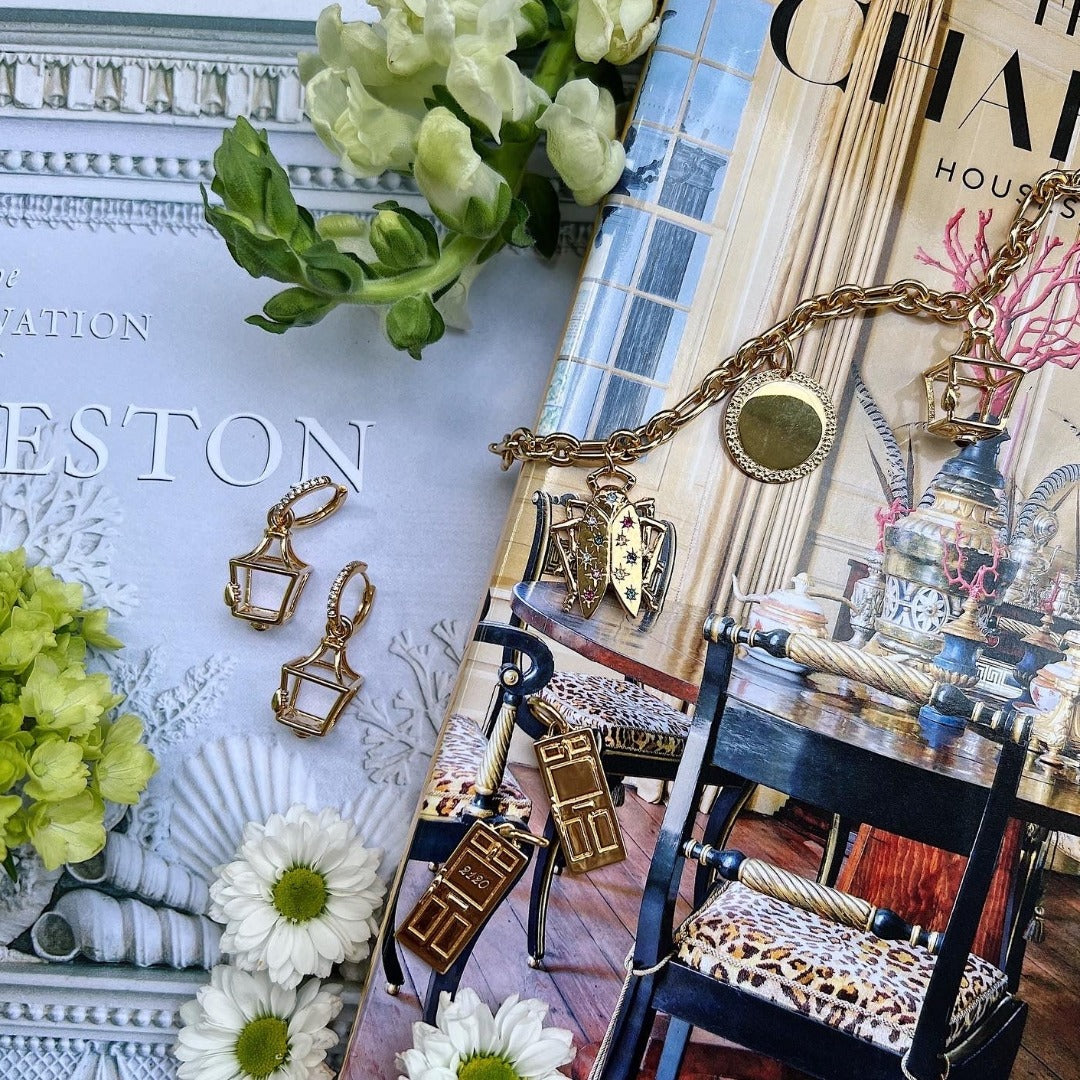 Goldbug Lantern Earring Charms