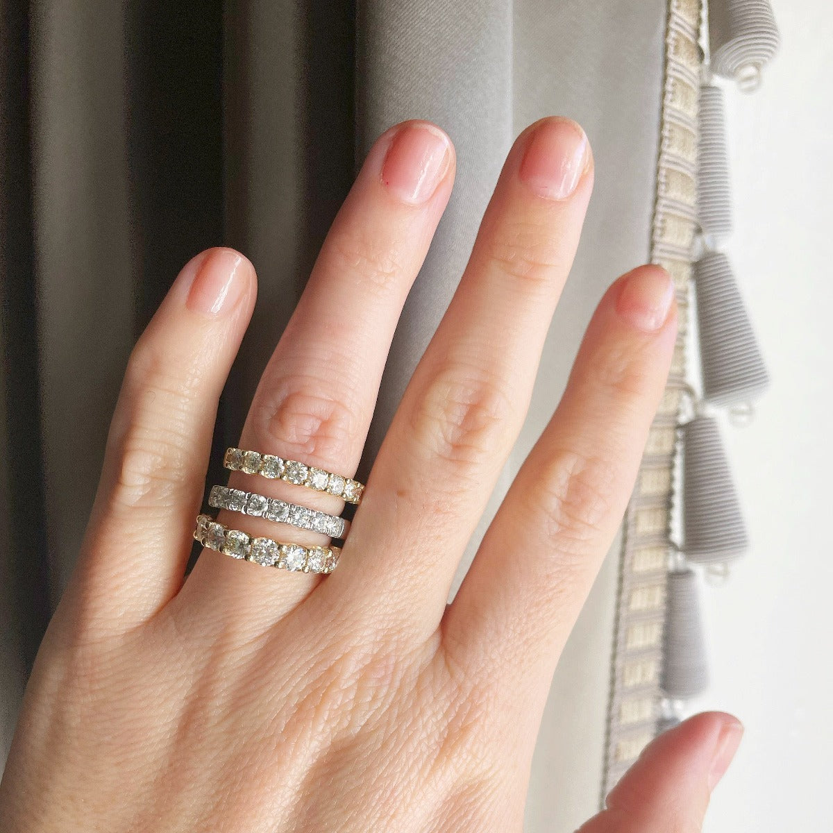 .80ct Diamond Pavé 14K White Gold Halfway Band