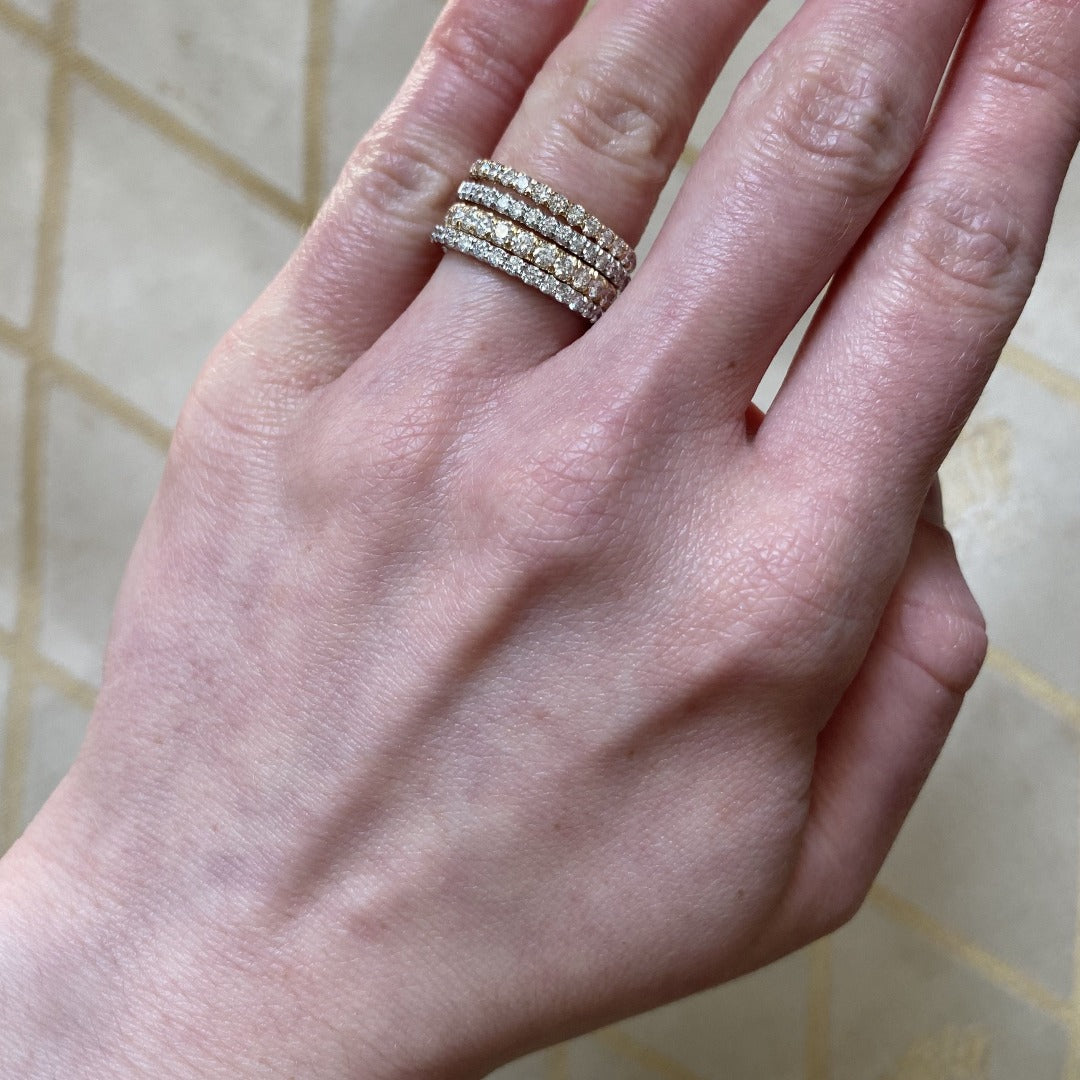 .27ct Diamond U Pavé 14K Yellow Gold Halfway Band