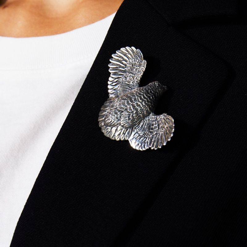 Grainger McKoy Sterling Silver Quail Pin/Pendant