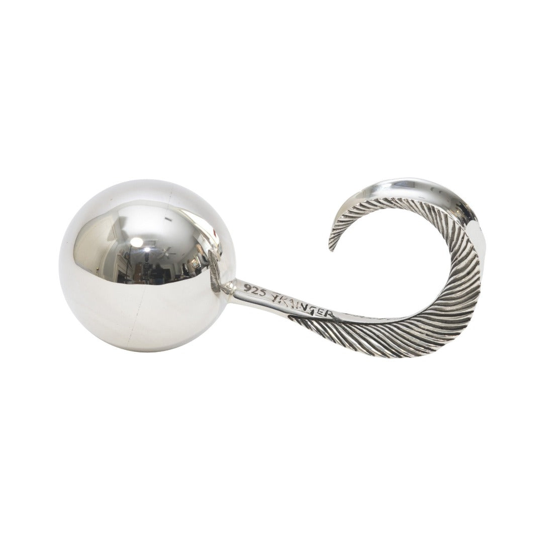 Grainger McKoy Sterling Silver Mallard Feather Baby Rattle