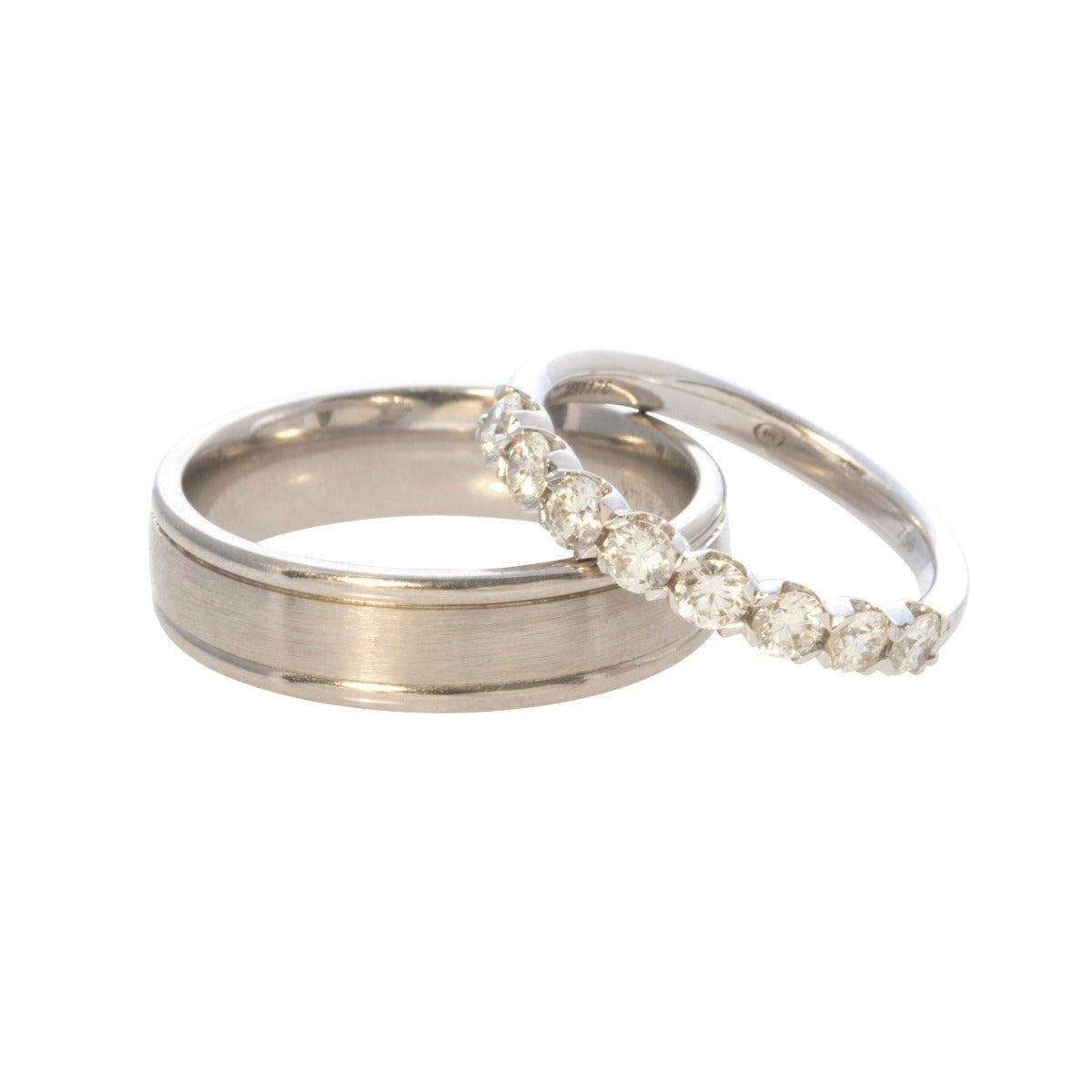 Christopher Designs Diamond Halfway 18K Gold Band