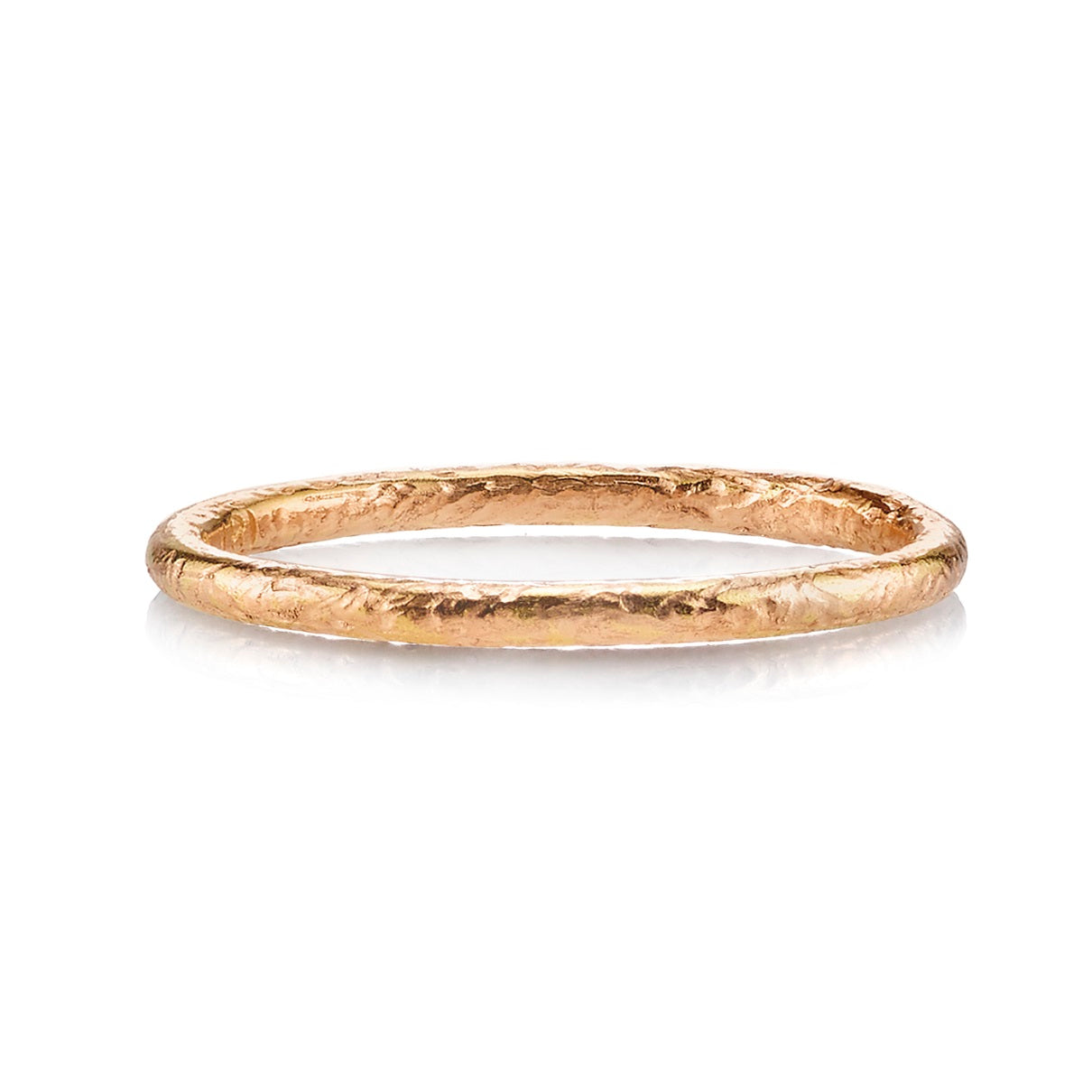 Single Stone 18K Rose Gold 1.5mm Small Jane Band