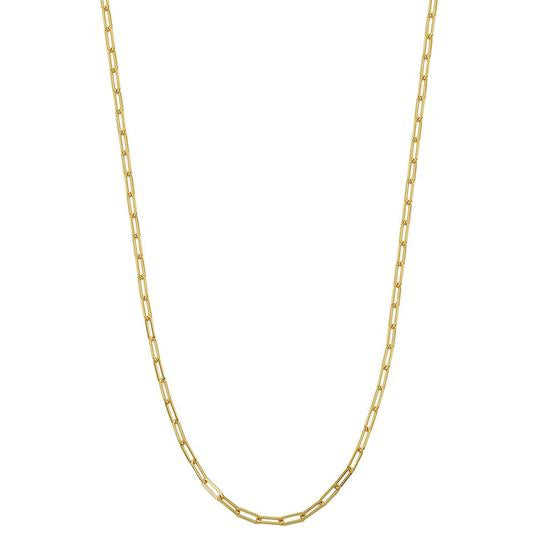 Charles Garnier Gold Plated Silver 3mm Paperclip Chain Necklace