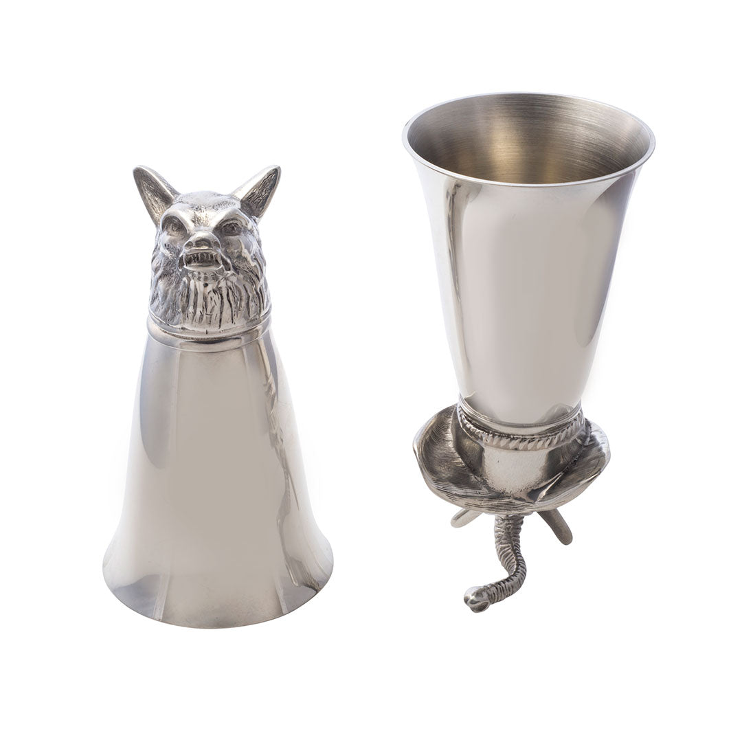 Pewter Gator Stirrup Cup
