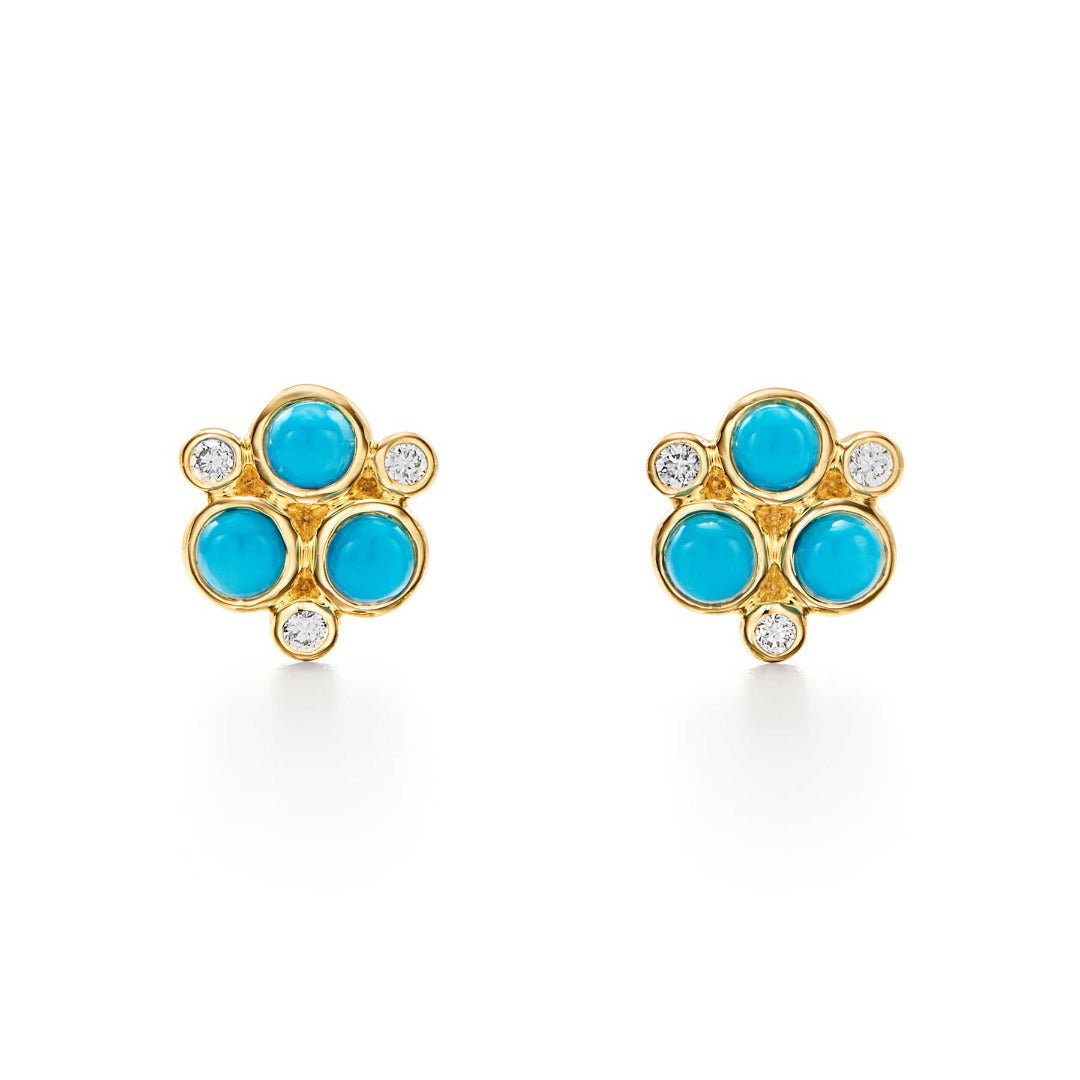 Temple St. Clair Turquoise Classic Trio Earrings