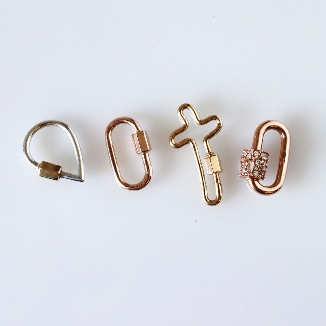 Marla Aaron Silver & 14K Gold Drop Lock