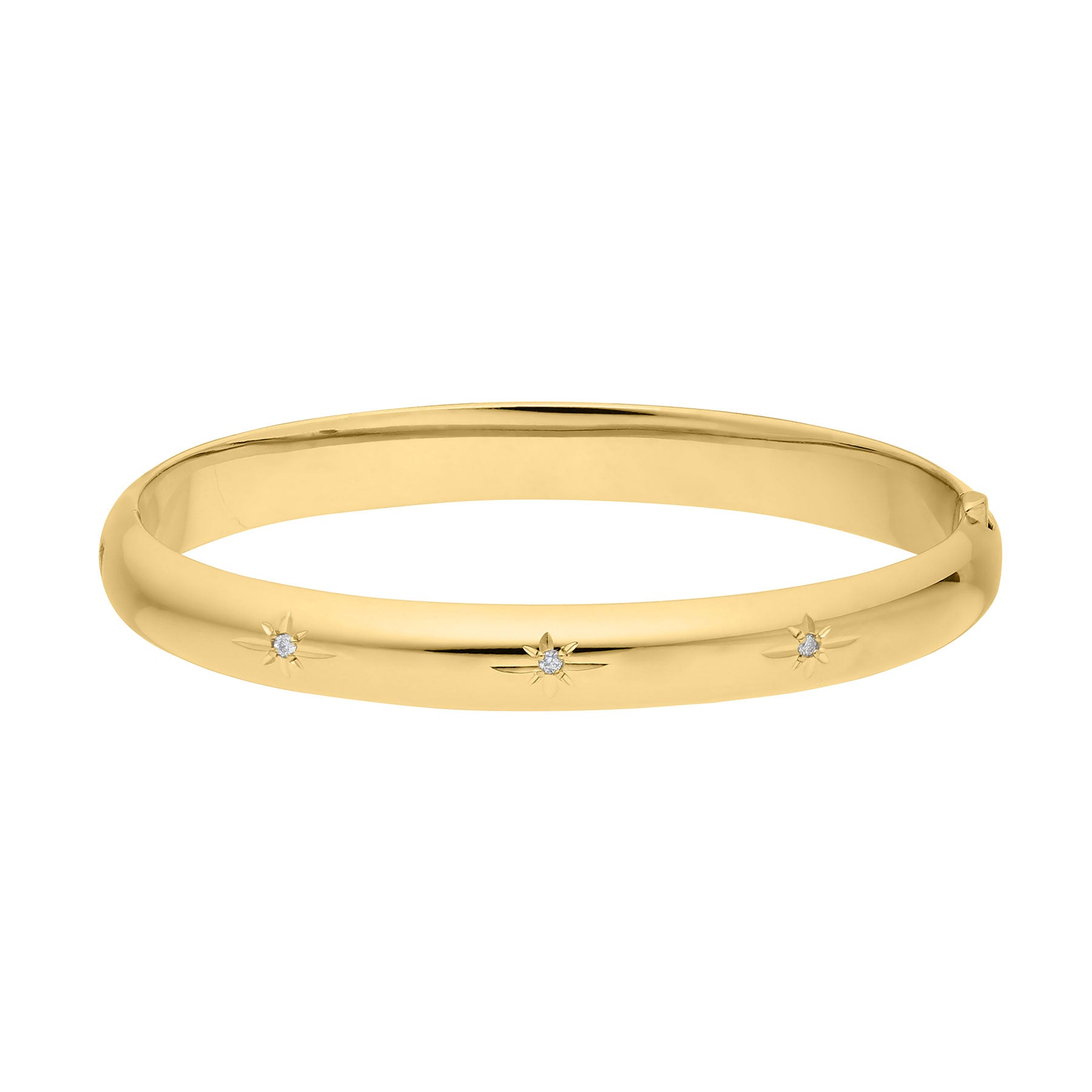 14k gold bangle with diamonds Clearance