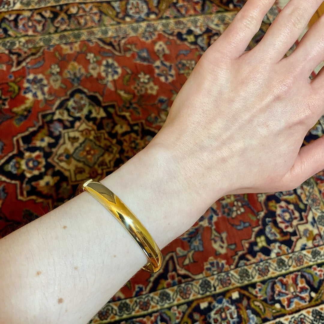 14K Yellow Gold Polished 8mm Bangle