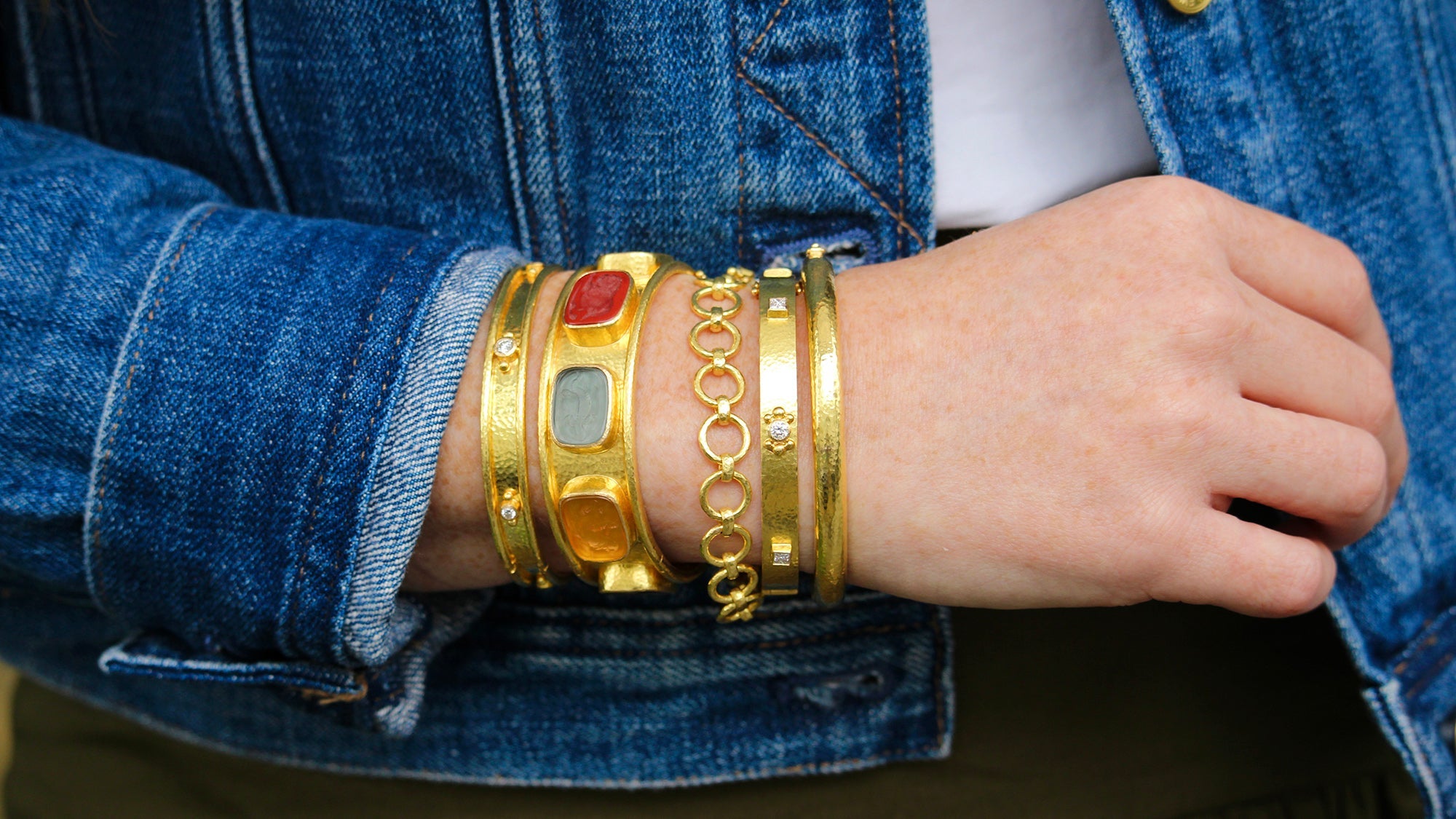 Elizabeth Locke styled bracelets