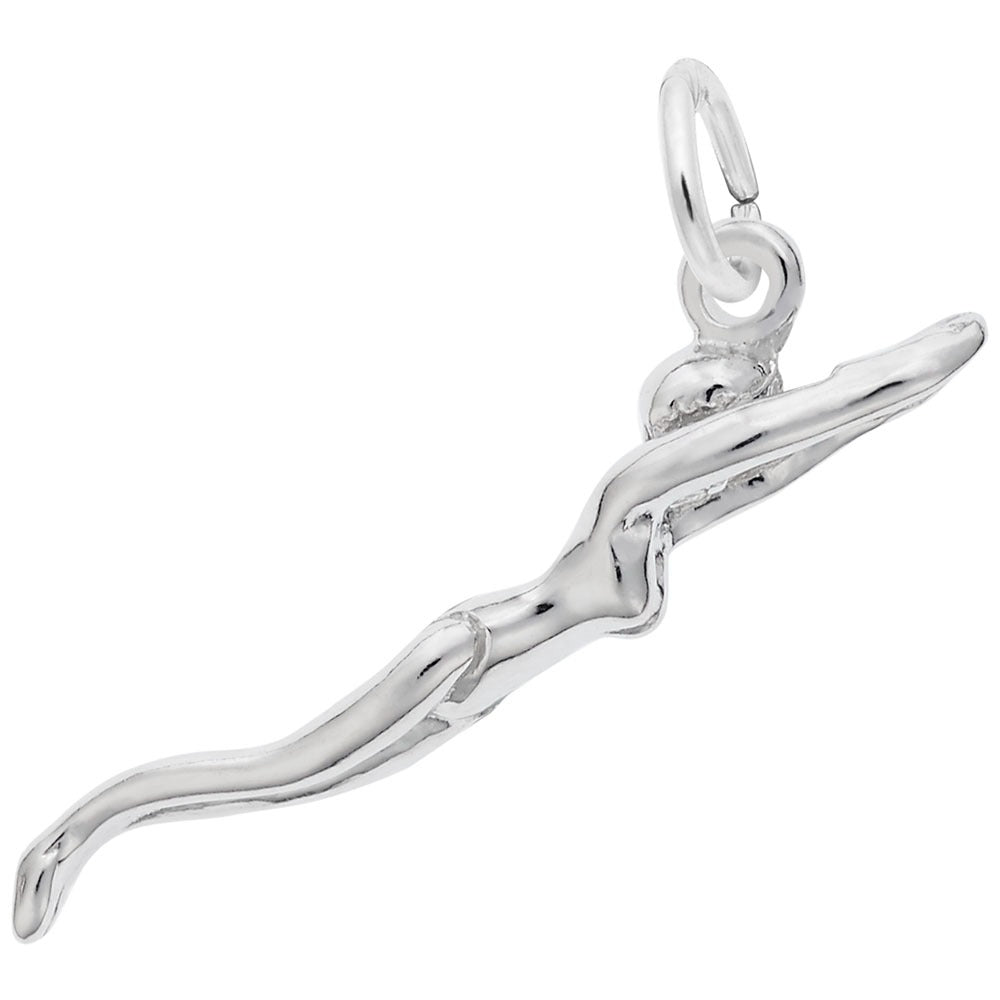Sterling Silver Diving Swimmer Charm