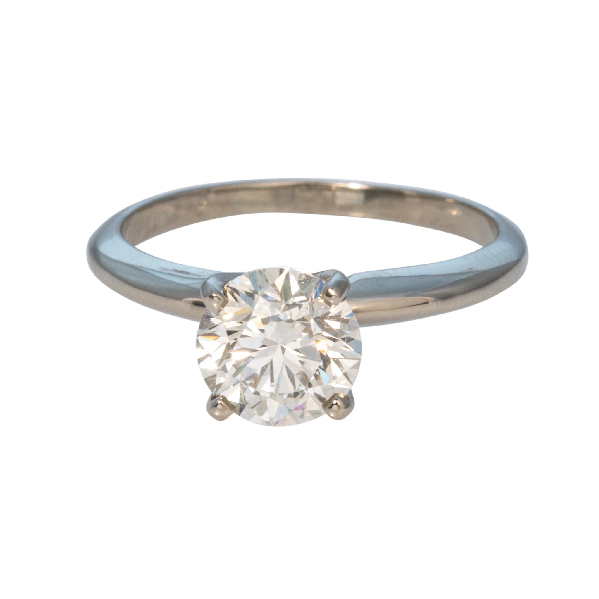 1.5ct I VS1 Round Brilliant Diamond Solitaire 14K White Gold Engagement Ring
