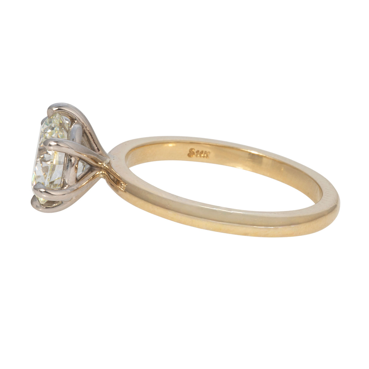 2ct J SI1 Round Brilliant Diamond Solitaire 14K Gold Engagement Ring