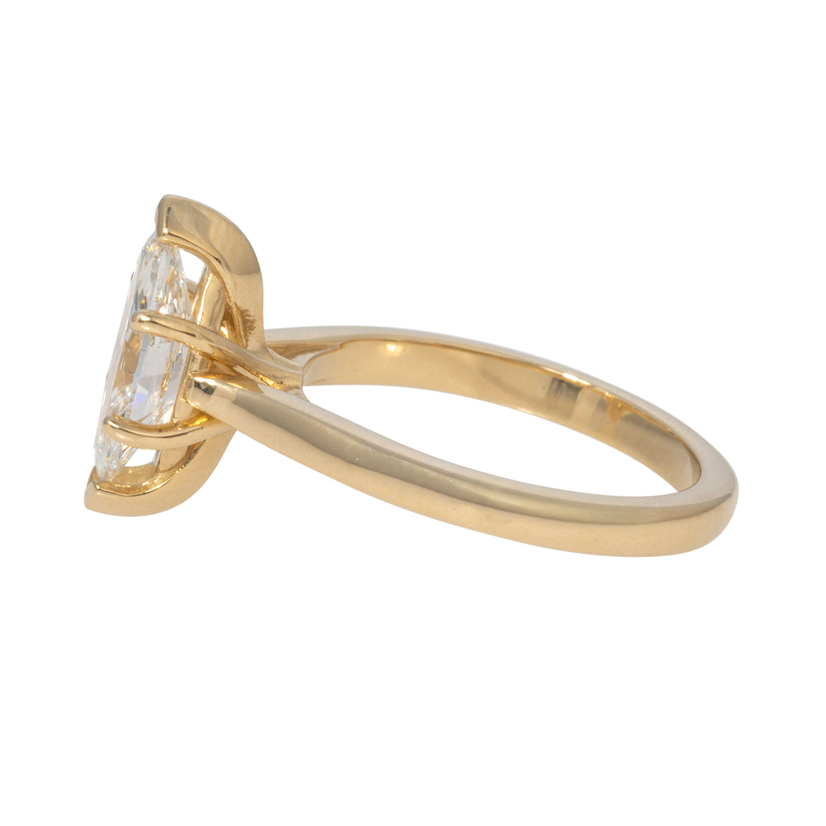 1.51ct H SI2 Marquise Diamond Solitaire 14K Yellow Gold Engagement Ring