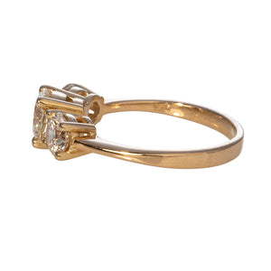2ct Diamond Three Stone 14K Yellow Gold Engagement Ring