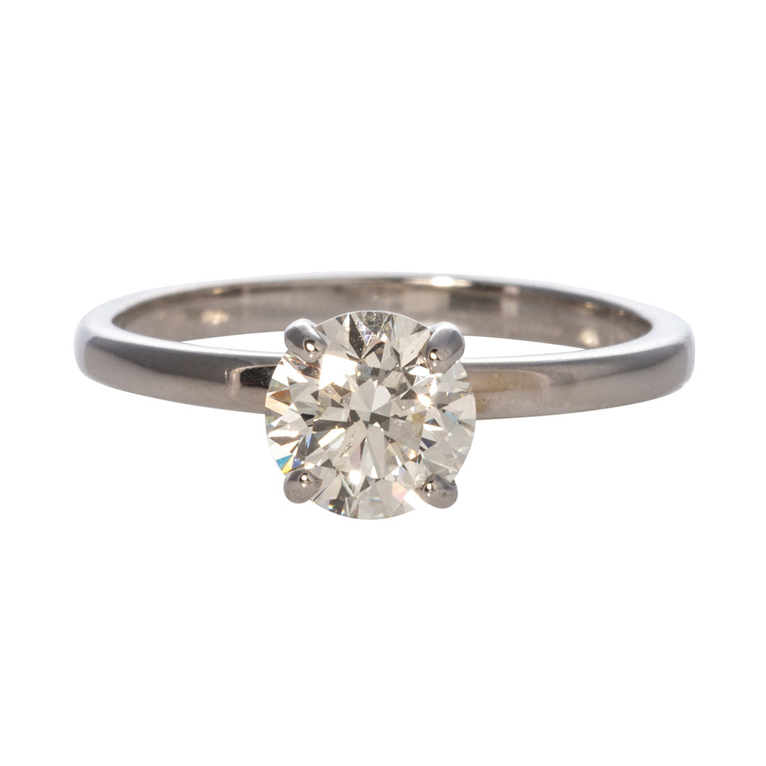 1ct Round Diamond Solitaire 14K Gold Engagement Ring