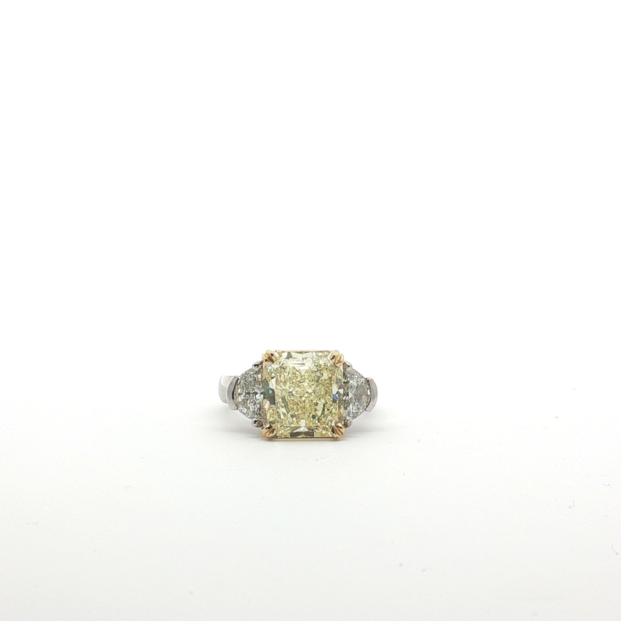 6.61ct Fancy Yellow Diamond Engagement Ring
