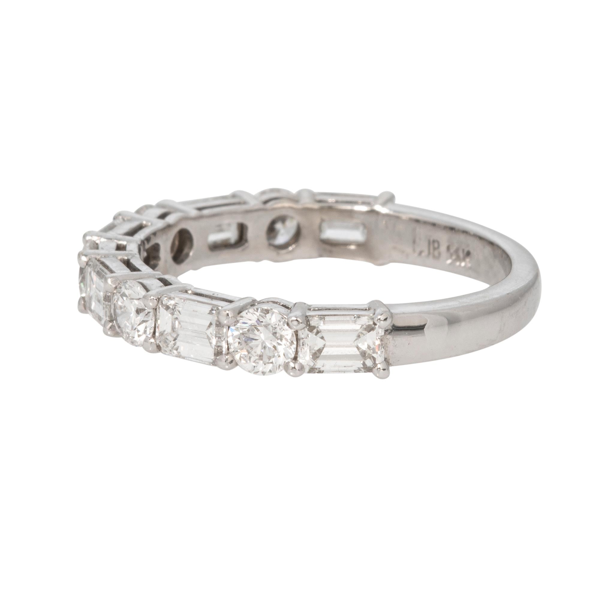 Estate 1.73ctw Diamond 14K White Gold 3/4 Band