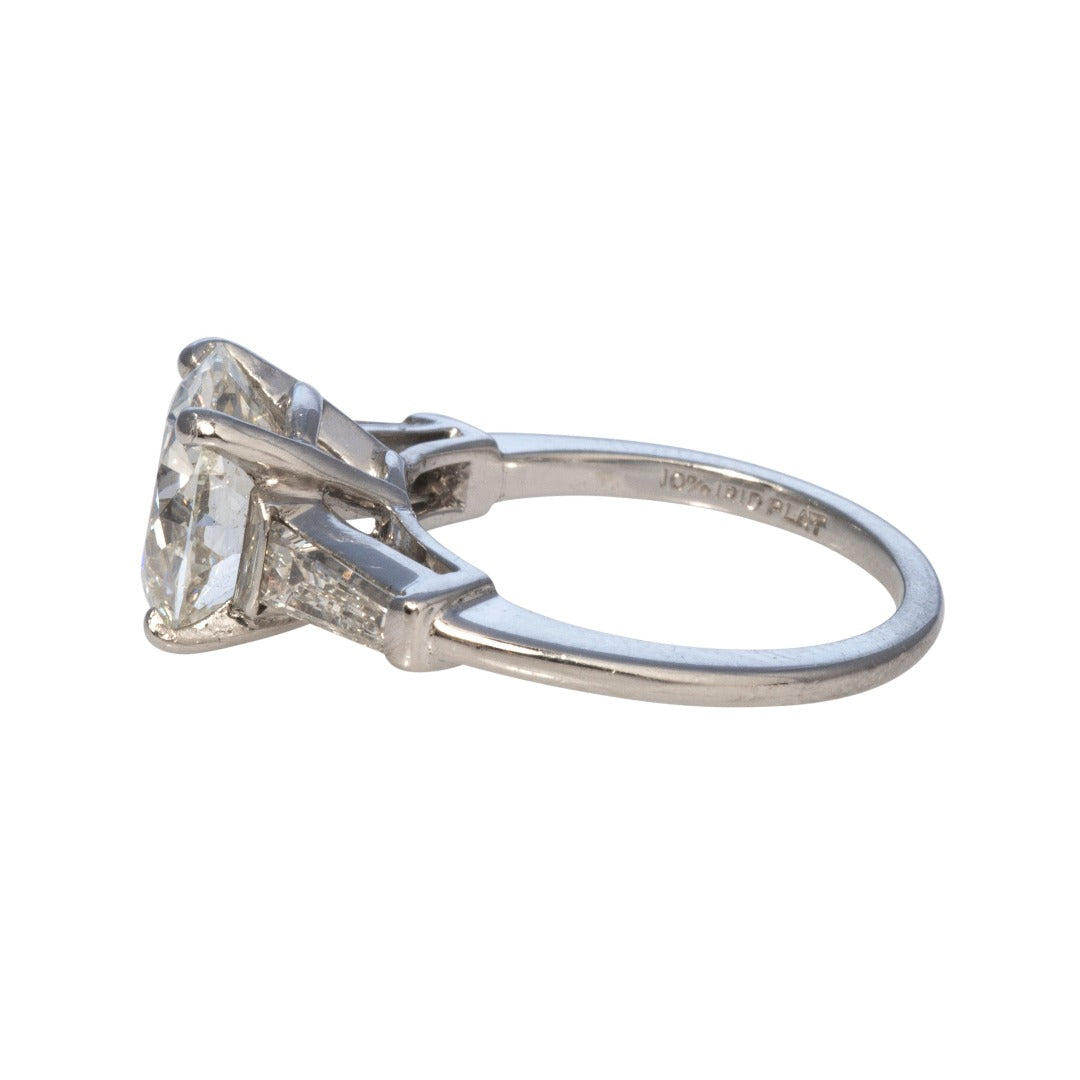 Estate 3.57ct Old Transitional Diamond Three Stone Ring