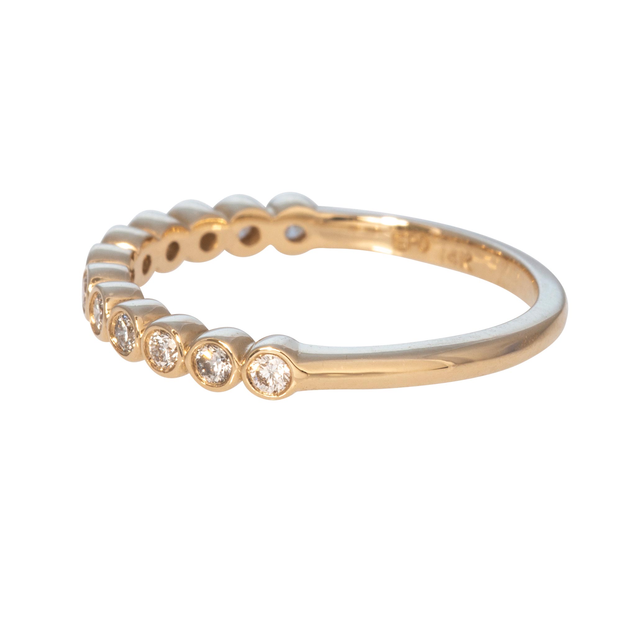.26ctw Diamond Bezel Set Halfway 14K Yellow Gold Band