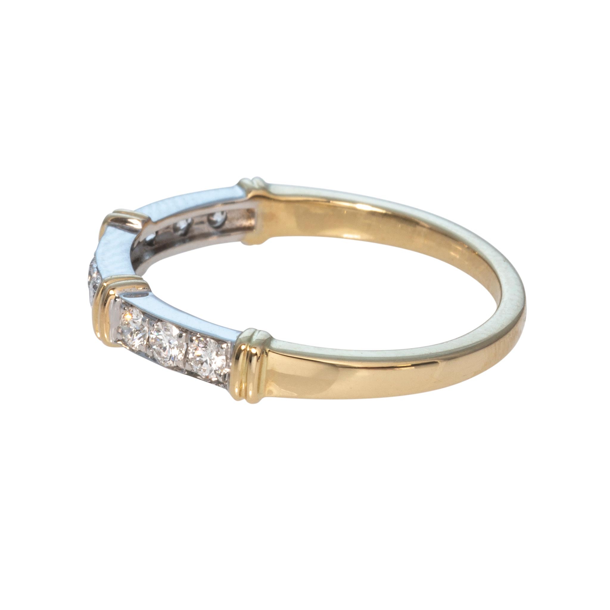 Diamond 14K Gold Two-Tone Band