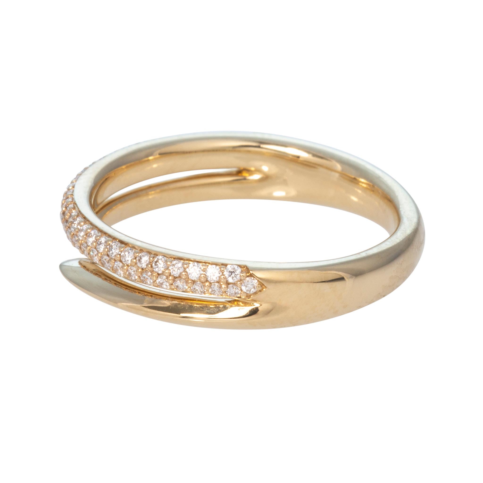 Diamond Pavé 14K Yellow Gold Open Stackable Band
