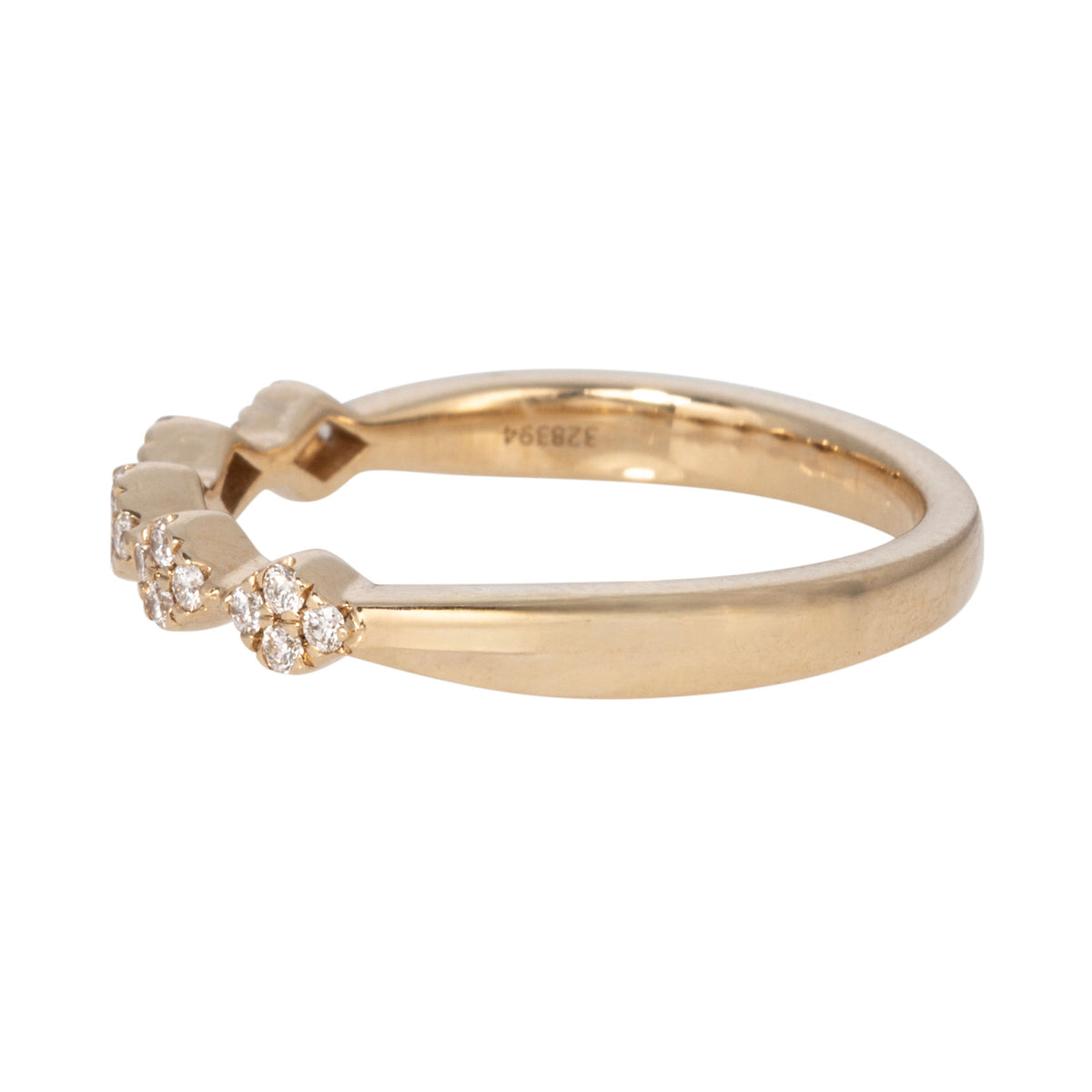 Diamond Pavé 14K Yellow Gold Stackable Band