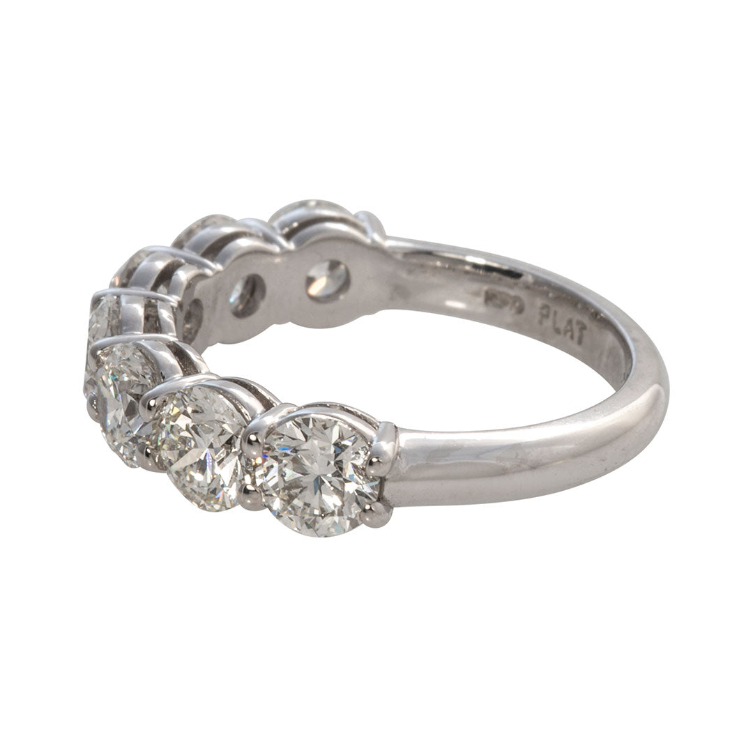 2 5ctw Round Brilliant Diamond 7 Stone Platinum Band 2 5ctw Round Brilliant Diamond 7 Stone Platinum Band