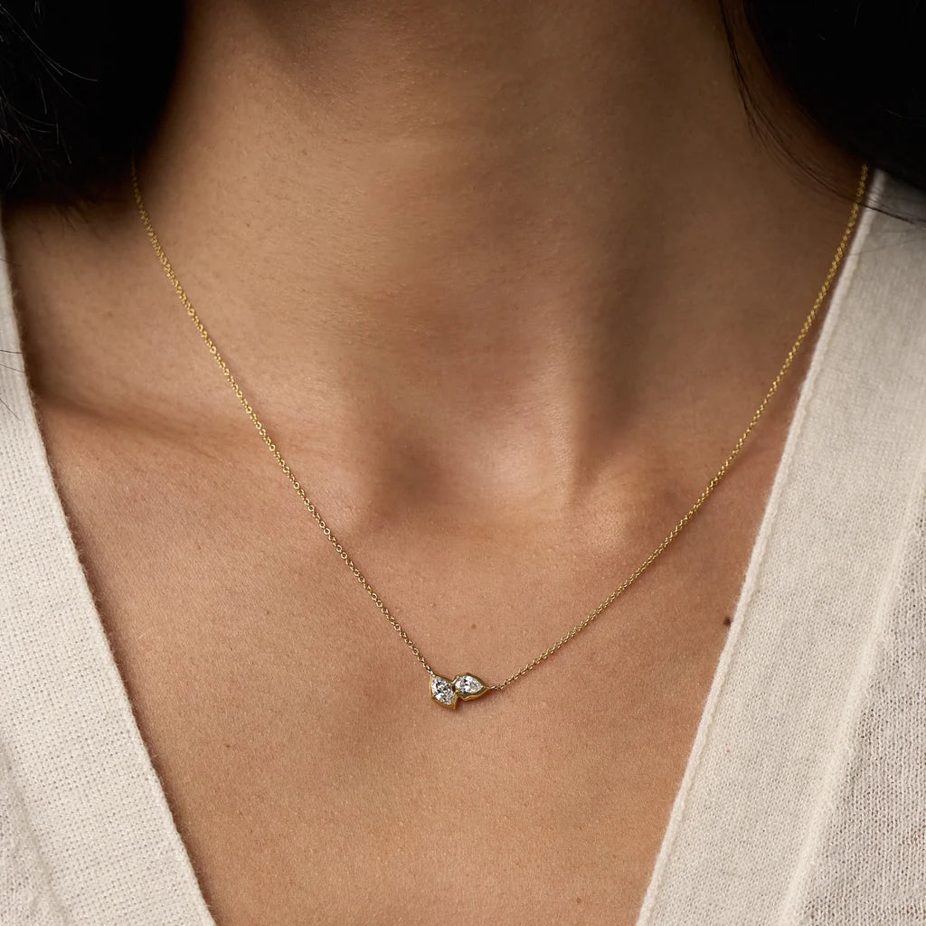 Jade Trau Poppy Two-Stone Pendant Necklace