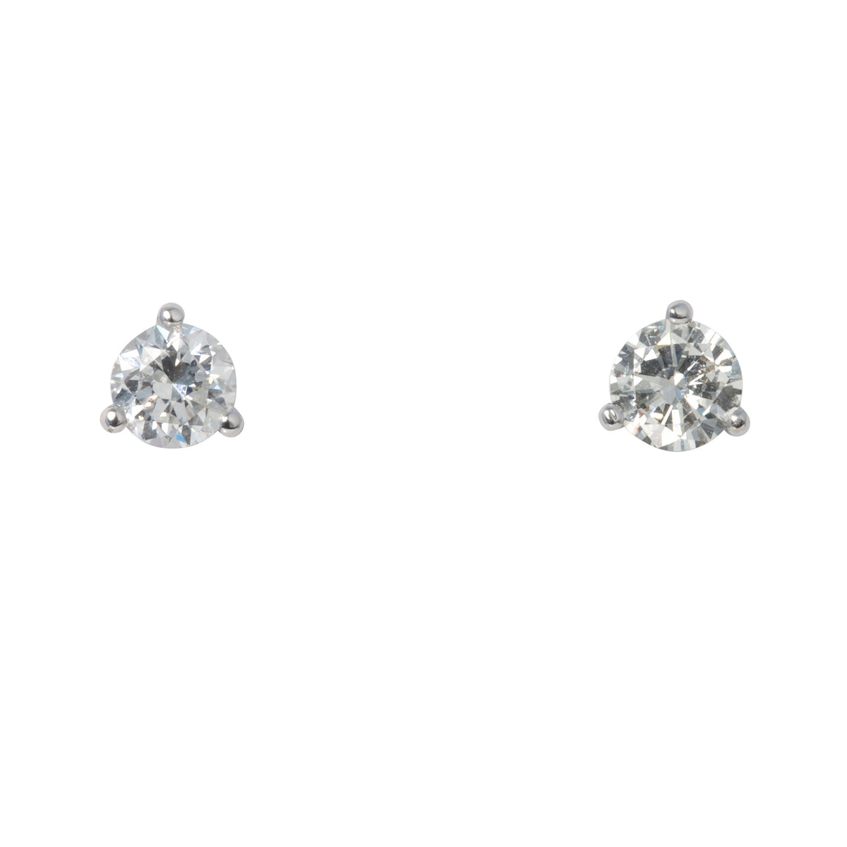 .70ctw Round Brilliant Diamond 14K Gold Martini Stud Earrings