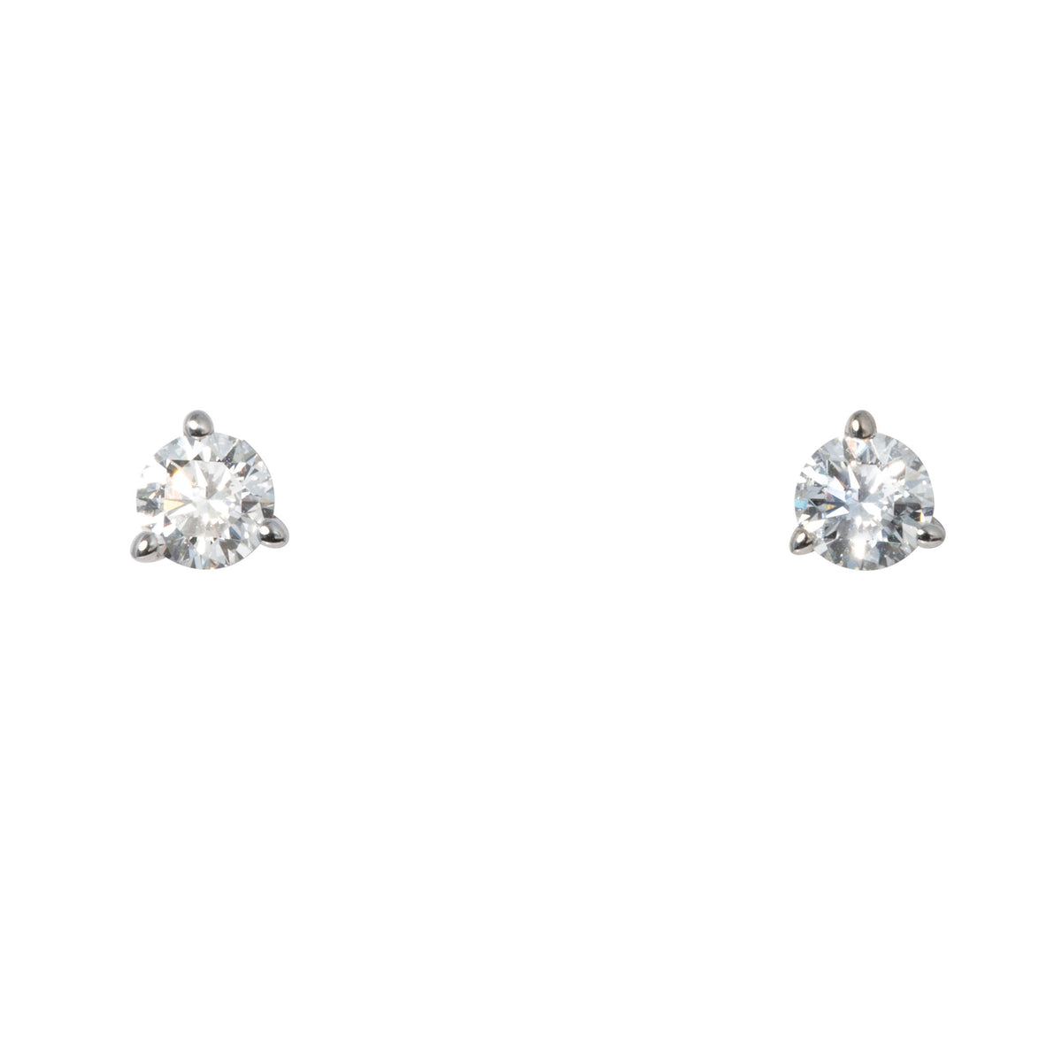 .53ctw Round Brilliant Diamond 14K Gold Martini Stud Earrings