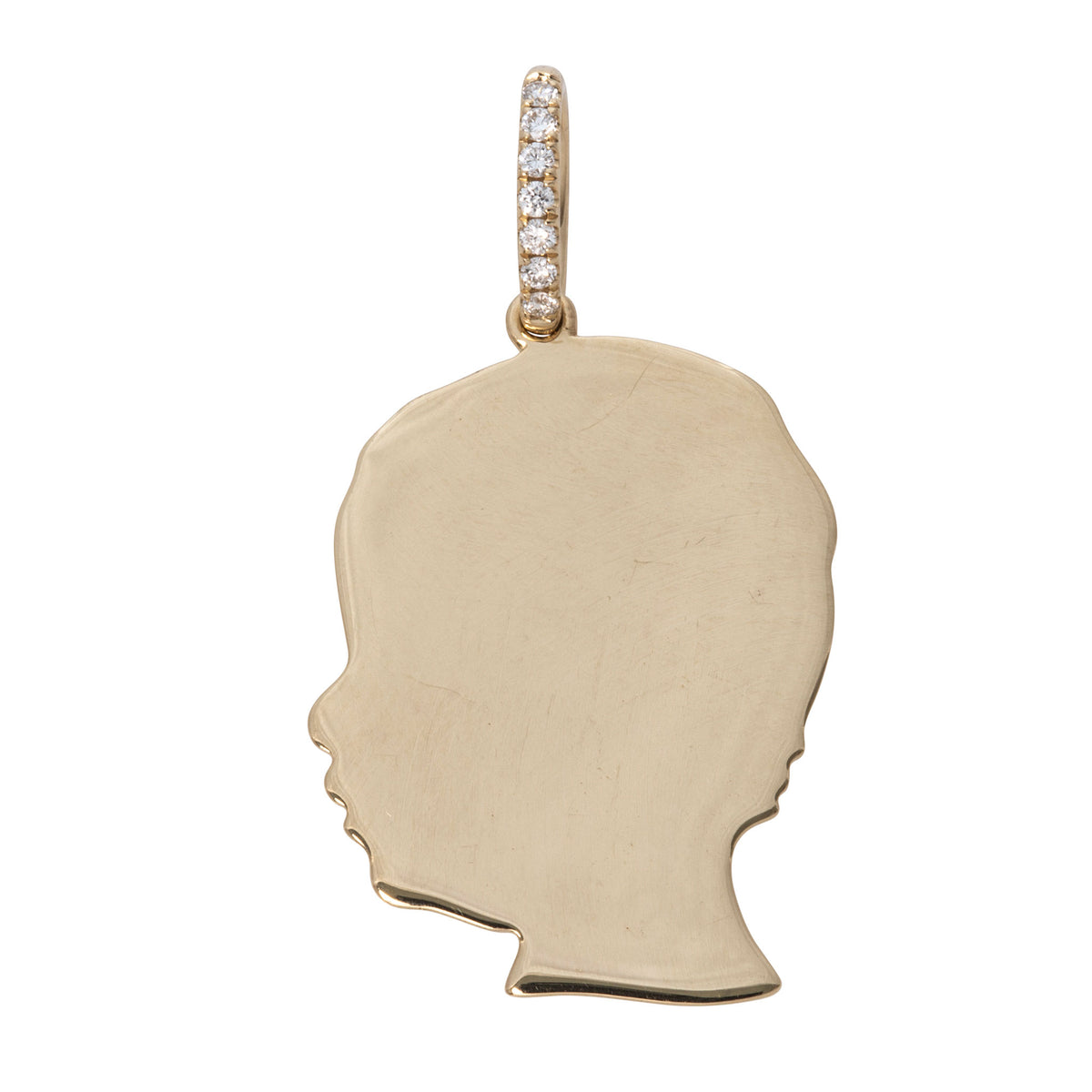 14K Yellow Gold Diamond Pavé Boy Silhouette Charm