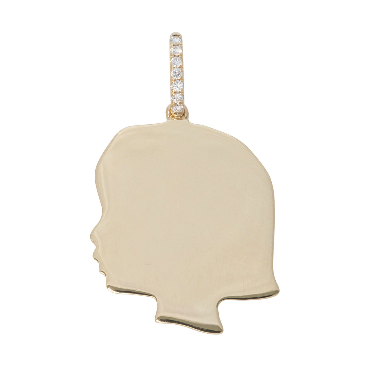 14K Yellow Gold Diamond Pavé Girl Silhouette Charm