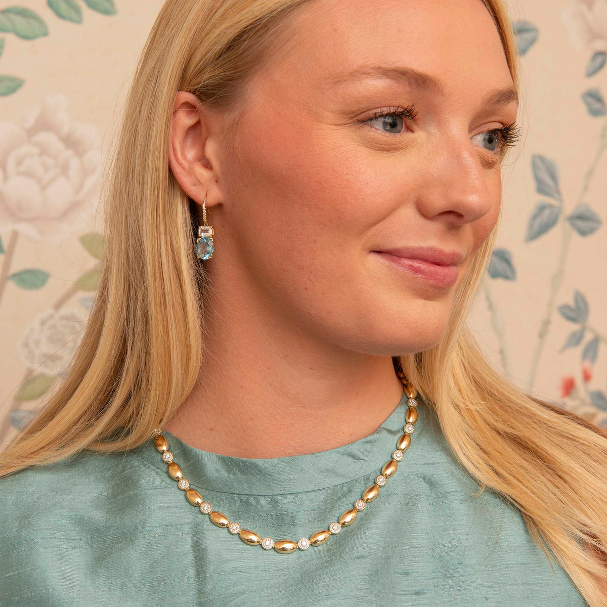The Mary Pavé Diamond Station Line Necklace
