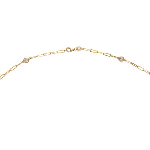 Diamonds by the Yard 14K Yellow Gold Paperclip Necklace