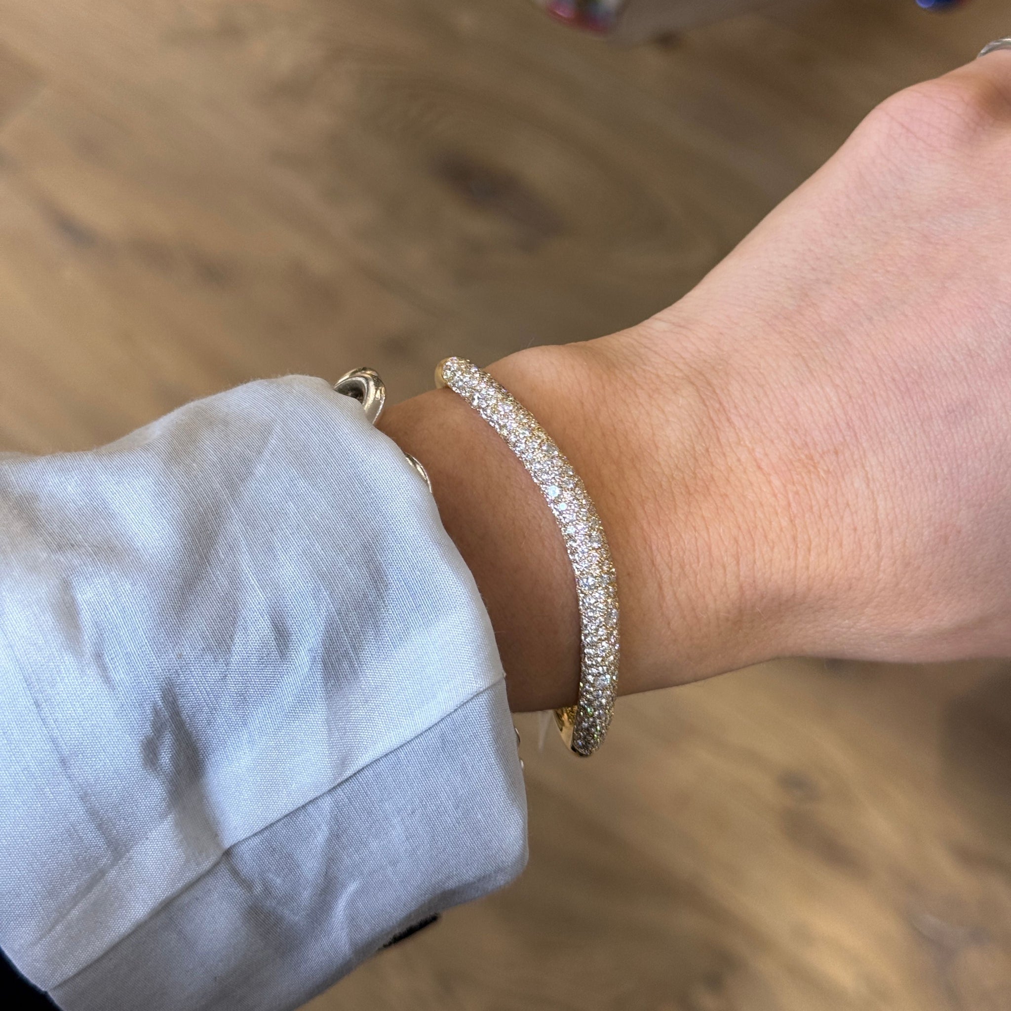 Paul Morelli Diamond Pave Mini Bangle Bracelet