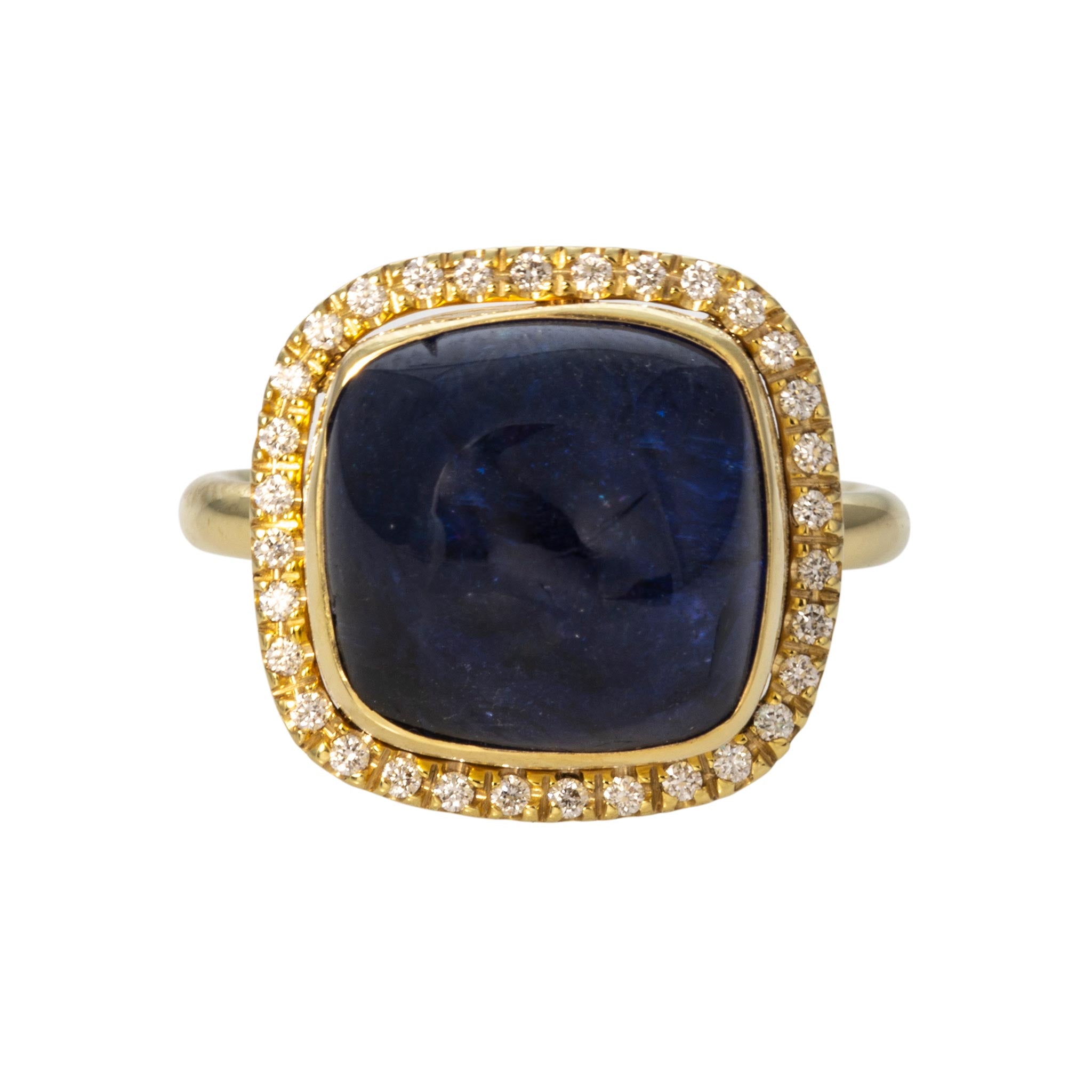 Mazza Tanzanite & Diamond Pavé 14K Yellow Gold Ring