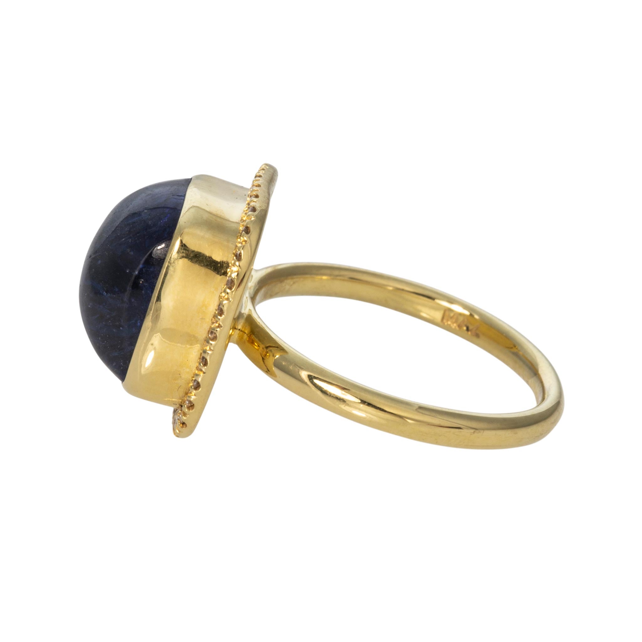 Mazza Tanzanite & Diamond Pavé 14K Yellow Gold Ring