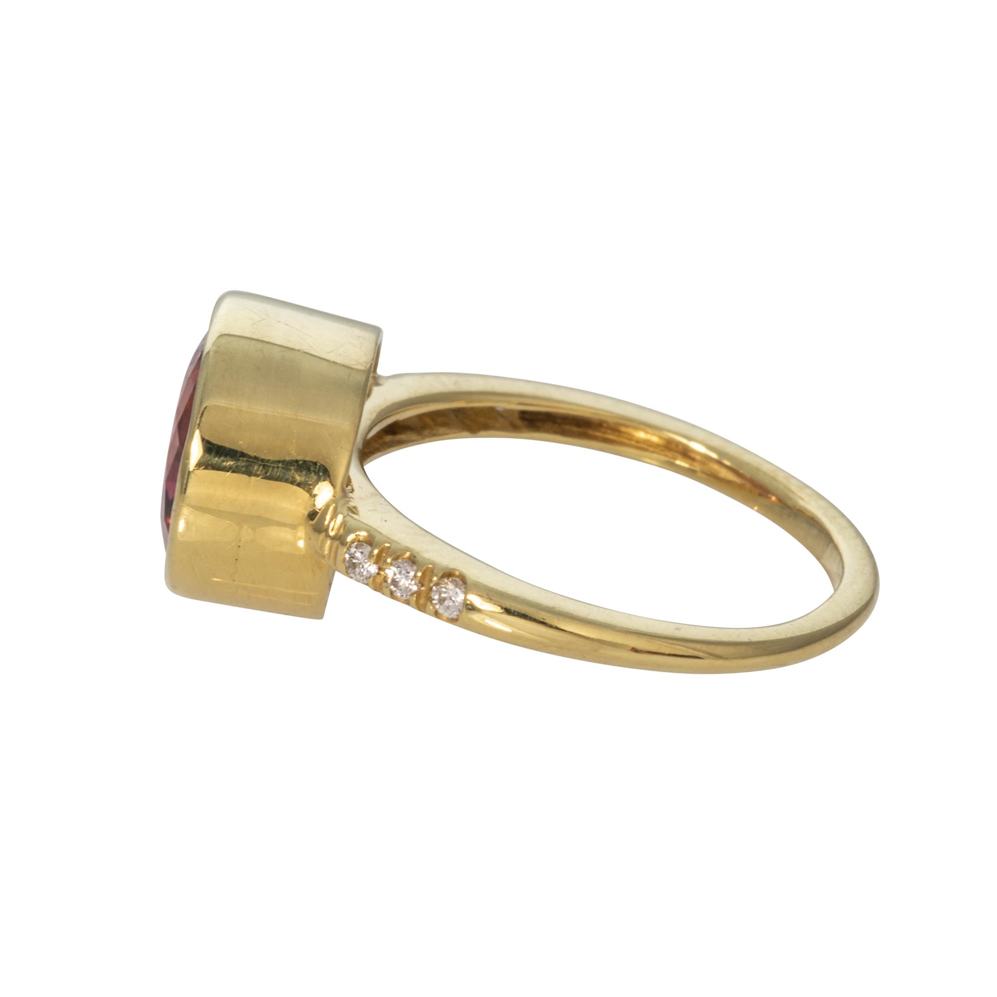 Mazza Oval Pink Tourmaline & Diamond 14K Gold Ring